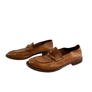 Genuine MOMONI Lexicon Tan Genuine Leather Loafers Shoes 36 6 Collapsible